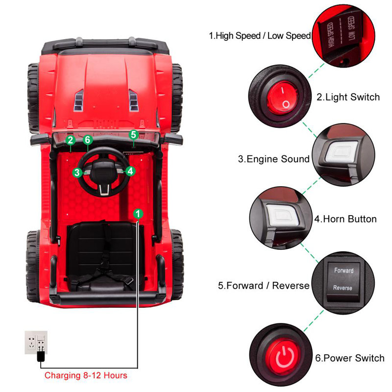 Ktaxon Jeep Battery Powered Car & Reviews Wayfair
